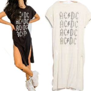 Free People x Chaser AC/DC Maxi Top Cotton Ivory Dress X-Small